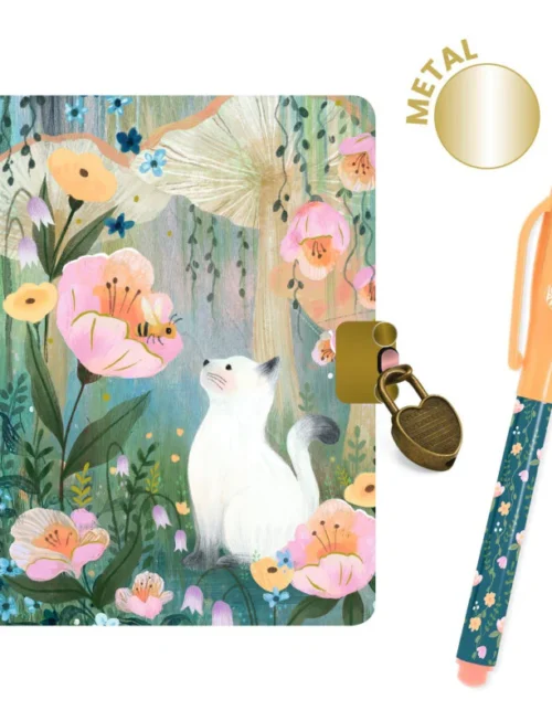 Diário com caneta mágica gato Kendra - Djeco