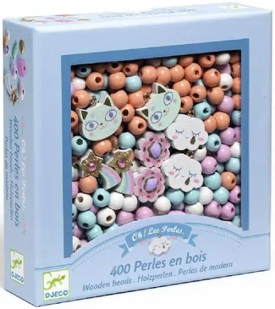Contas de Madeira Arco-íris - Djeco