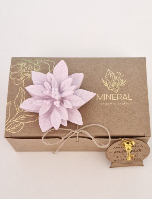 Flor de Natal Lilás - Cerâmica Perfumada da Mineral Organic Crafts