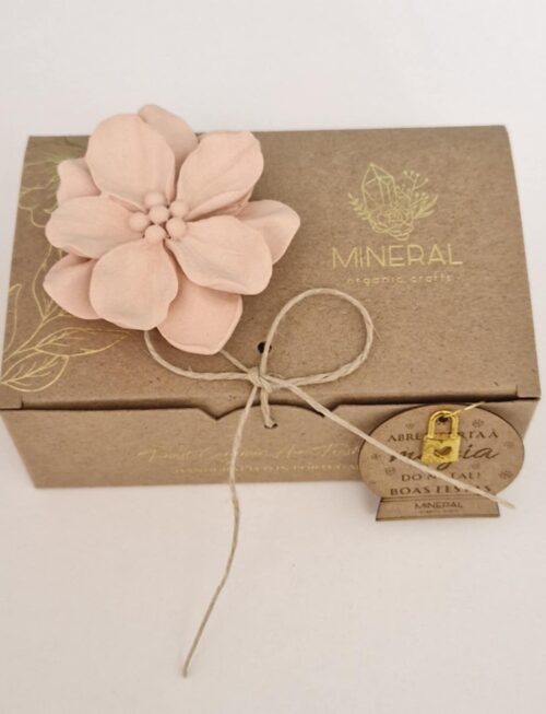 Flor de Natal Coral - Cerâmica Perfumada da Mineral Organic Crafts