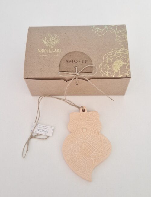 Coração de Viana laranja - Cerâmica Perfumada da Mineral Organic Crafts