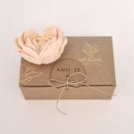 Coração em flor pequeno laranja - Mineral Organic Crafts