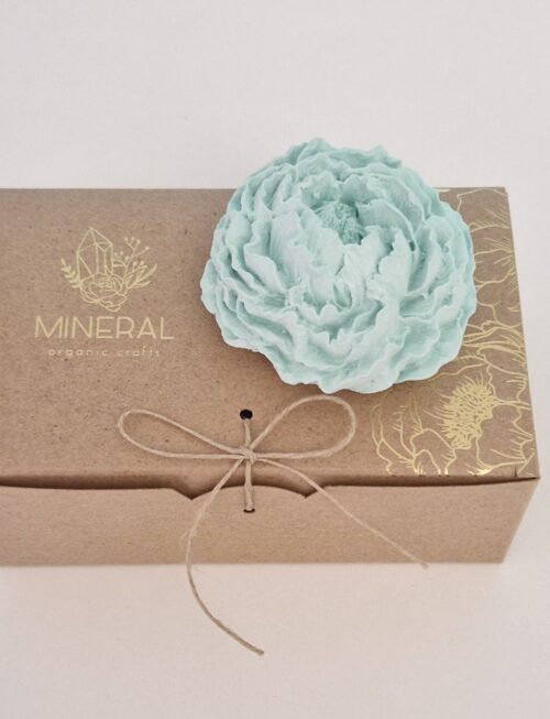 Peónia fechada menta - Cerâmica Perfumada da Mineral Organic Crafts
