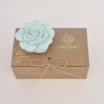 Rosa 2D menta - Cerâmica Perfumada da Mineral Organic Crafts