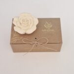 Rosa 2D amarela - Cerâmica Perfumada da Mineral Organic Crafts