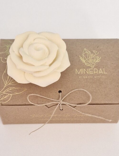 Rosa aberta amarela - Cerâmica Perfumada da Mineral Organic Crafts