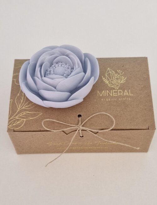 Ranúnculo pétala lisa azul - Cerâmica Perfumada da Mineral Organic Crafts