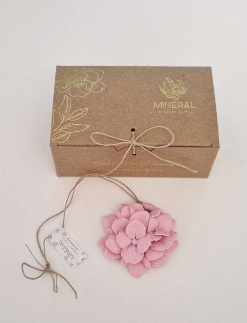 Hortênsia 3D rosa - Cerâmica Perfumada da Mineral Organic Crafts