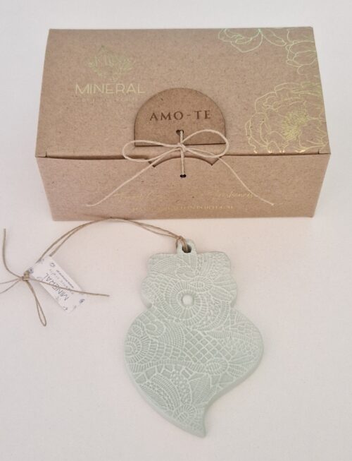 Coração de Viana verde - Cerâmica Perfumada da Mineral Organic Crafts