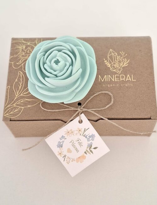 Botão de rosa menta - Cerâmica Perfumada da Mineral Organic Crafts
