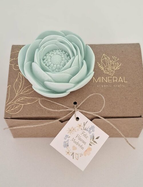 Ranúnculo pétala lisa menta - Cerâmica Perfumada da Mineral Organic Crafts