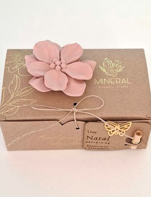 Flor de Natal Rosa Velho - Cerâmica Perfumada da Mineral Organic Crafts