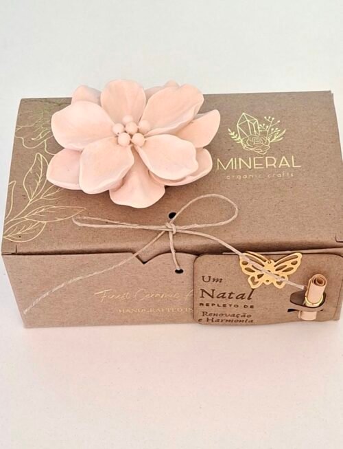 Flor de Natal alaranjada - Cerâmica Perfumada da Mineral Organic Crafts