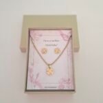 Conjunto trevo dourado - Madrinha
