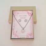 Conjunto trevo prateado - Madrinha