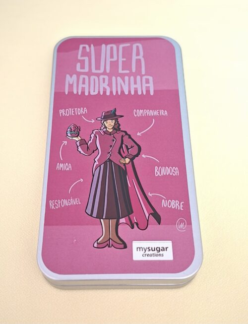 Lata com chocolate - Super Madrinha