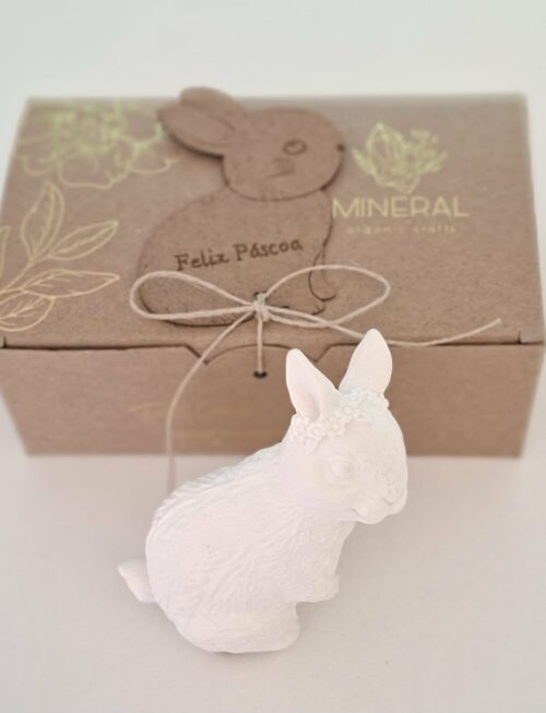 Coelhinho orelhas em pé - Cerâmica Perfumada da Mineral Organic Crafts
