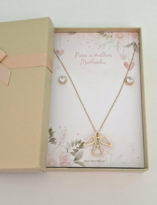 Conjunto anjo - Madrinha