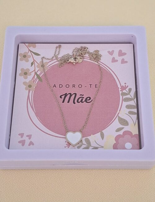 Colar em aço Adoro-te Mãe