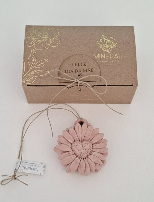 Gerbera coração rosa velho - Cerâmica Perfumada da Mineral Organic Crafts
