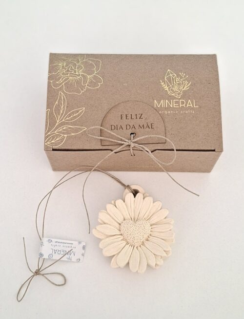 Gerbera coração amarela - Cerâmica Perfumada da Mineral Organic Crafts