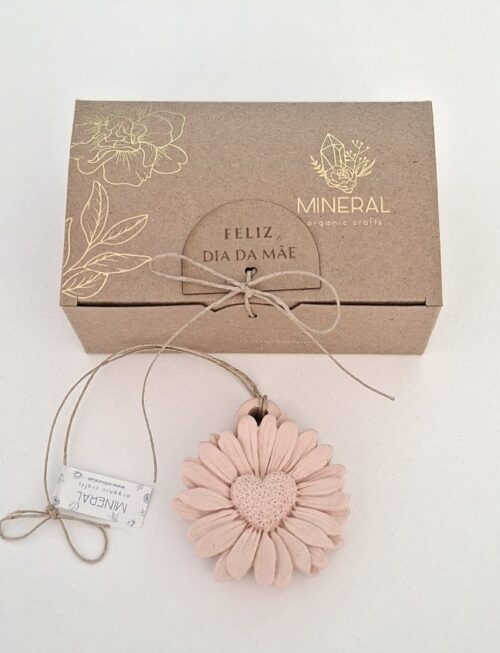 Gerbera coração salmão - Cerâmica Perfumada da Mineral Organic Crafts