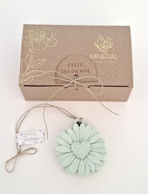 Gerbera coração verde - Cerâmica Perfumada da Mineral Organic Crafts
