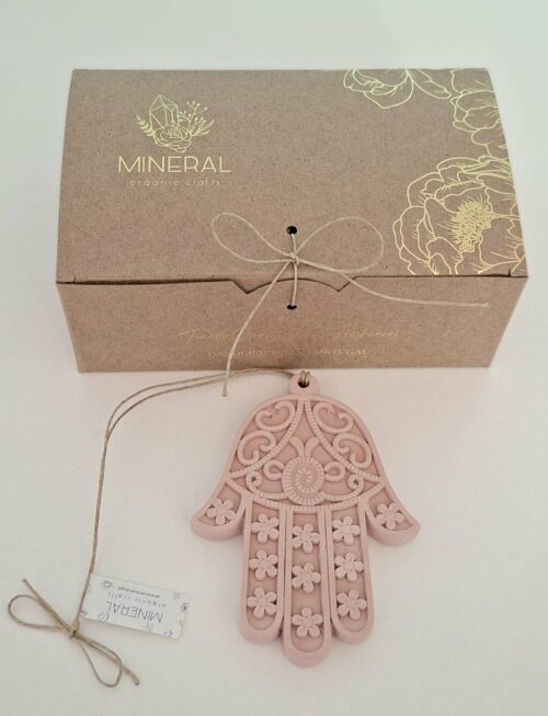 Mão de Fátima rosa - Cerâmica Perfumada da Mineral Organic Crafts