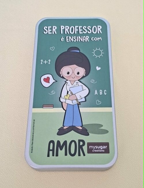 Lata com chocolate - Ensinar com amor