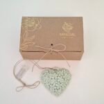 Coração florido verde - Cerâmica Perfumada da Mineral Organic Crafts