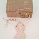 Anjo coração bege - Cerâmica Perfumada da Mineral Organic Crafts
